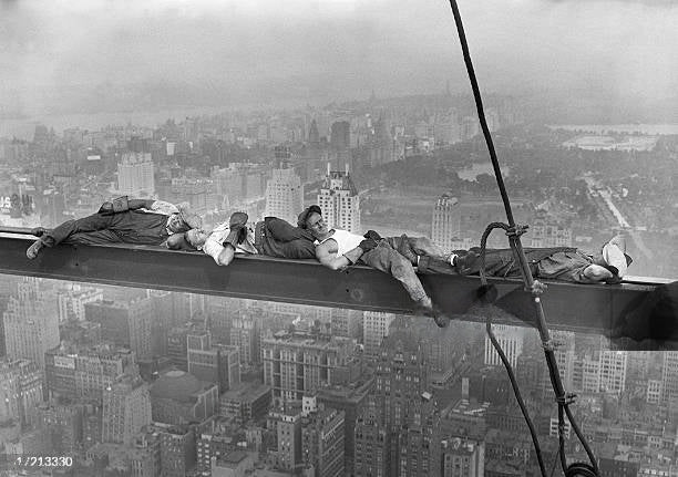 Radio City Workers Nap, 1932 - 38 X 50 Inches (Art Print)