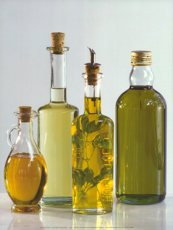 Bottles of Olive Oil by Corbis - 12 X 16 Inches (Art Print)