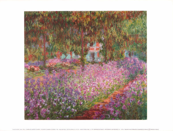 The Artist's Garden at Giverny, 1900 by Claude Monet - 12 X 16 Inches (Art Print)