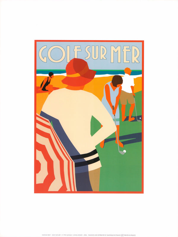 Golf sur Mer by Hannah Riley - 12 X 16 Inches (Art Print)