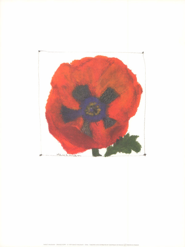 Orange Poppy by Nancy Hausman - 12 X 16 Inches (Art Print)