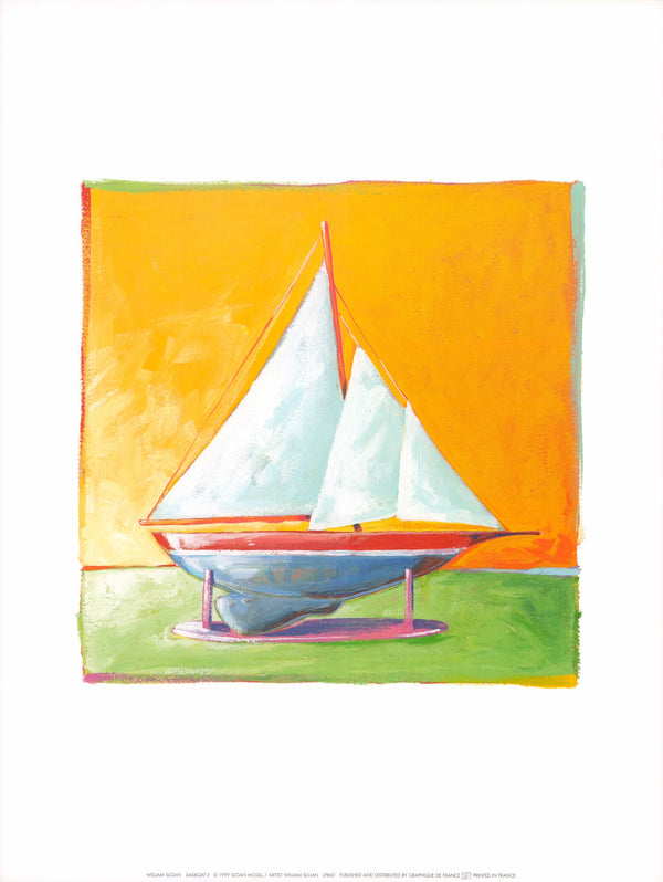 Sailboat II, 1999 by William Sloan - 12 X 16 Inches (Art Print)