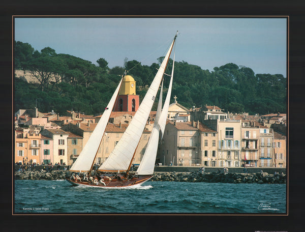 Karenita à Saint-Tropez by Patricia Lascabannes - 24 X 32 Inches (Offset Lithograph)