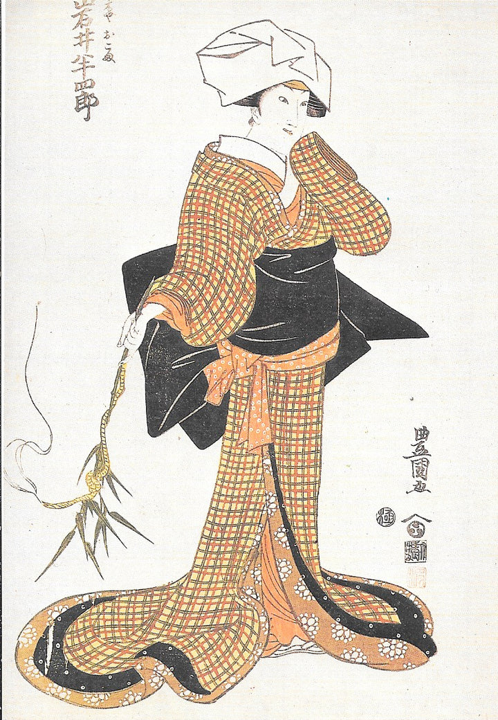 L'Acteur Iwaï Hanshirö V dans un Rôle de Femme by Toyokuni - 4 X 6 Inches (10 Postcards)