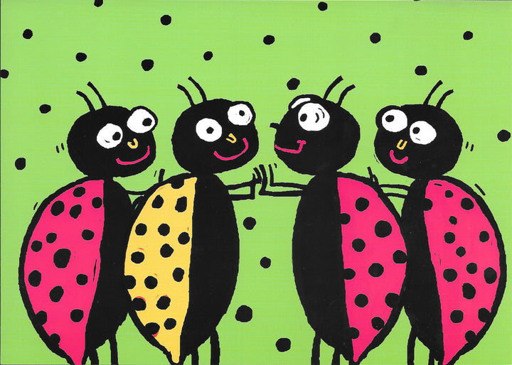 Les Coccinelles by Andrée Prigent - 8 X 6 Inches (10 Postcards)