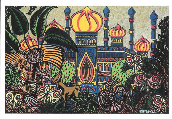 Les Jardins d'Allah, 1992 by Hervé Di Rosa - 4 X 6 Inches (10 Postcards)