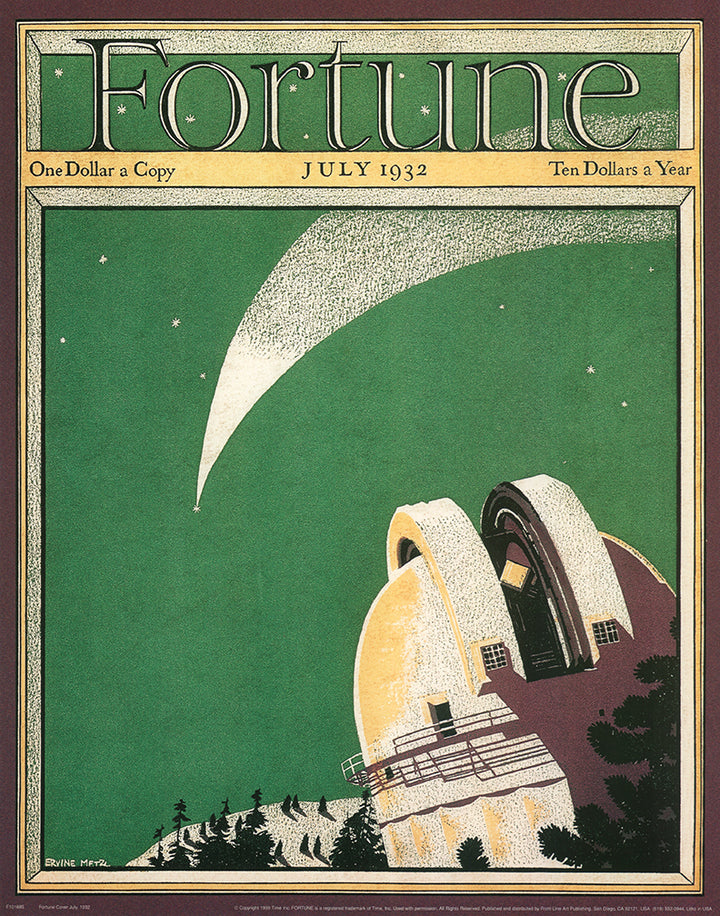 Fortune Cover July 1932 by Ervine Metzl - 11 X 14 Inches (Vintage Art Print)