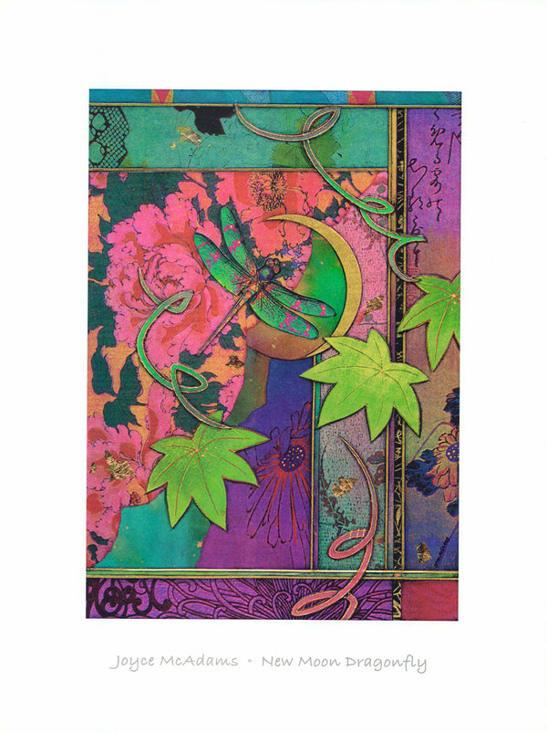 New Moon Dragonfly by Joyce McAdams - 14 X 18 Inches (Art Print)