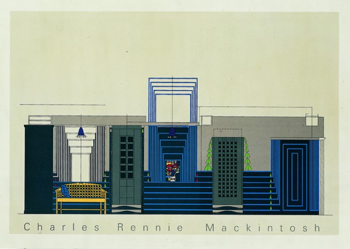 The Willow Tea Rooms, 1917 by Mackintosh - 28 X 40 Inches (Silkscreen / Sérigraphie)