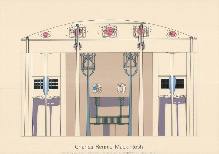 House of an Art Friend, 1900 by Mackintosh - 20 X 28 Inches (Silkscreen / Sérigraphie)