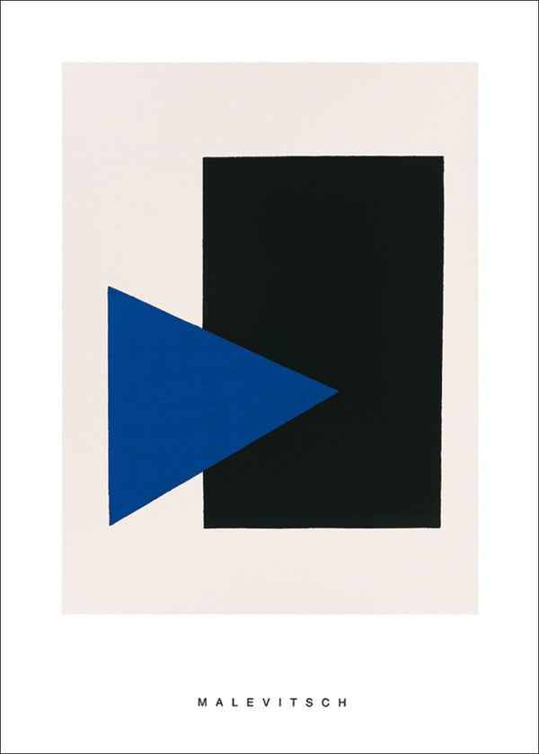 Black Rectangle, Blue Triangle, 1915 by Kasimir Malevitch - 28 X 40 Inches (Silkscreen / Sérigraphie)