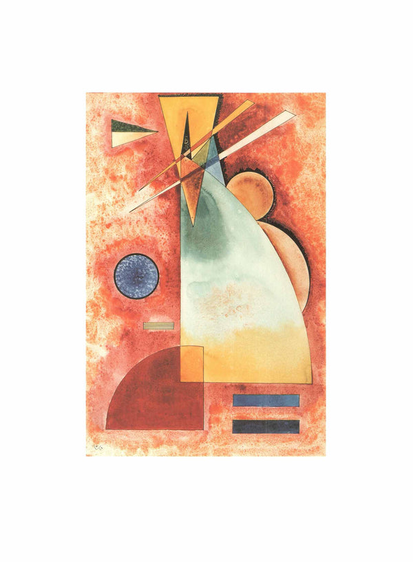 In Each Other, 1928 by Wassily Kandinsky - 24 X 32 Inches (Watercolour / Aquarelle)