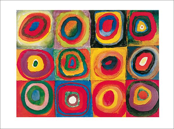 Color Study, Squares by Wassily Kandinsky - 24 X 32 Inches (Watercolour / Aquarelle)