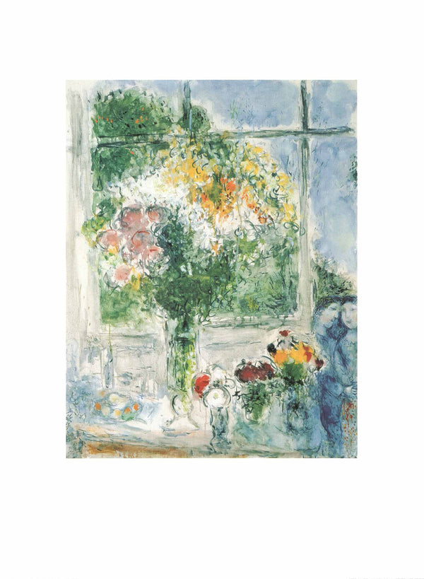 The Window of the Studio, 1976 by Chagall - 24 X 32 Inches (Watercolour / Aquarelle)