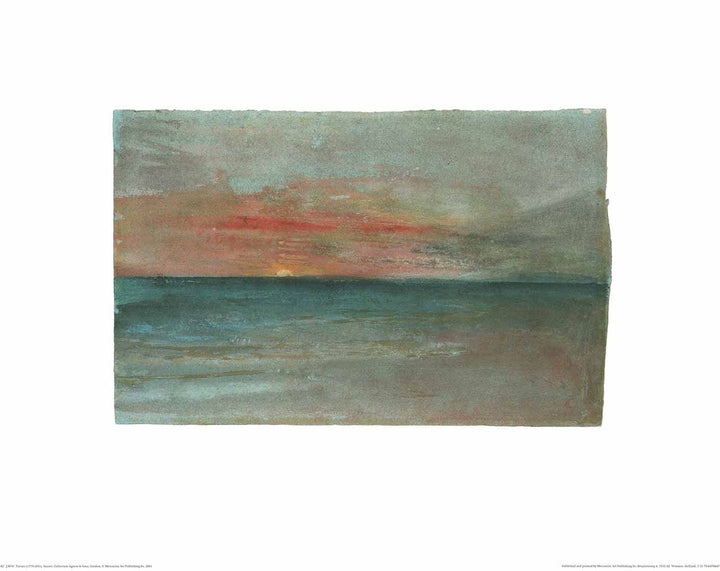 Sunset by Joseph Mallord William Turner - 16 X 20 Inches (Watercolour / Aquarelle)