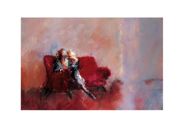 The Red Couch, 1994 by Jan Groenhart - 24 X 32 Inches (Offset Lithograph)