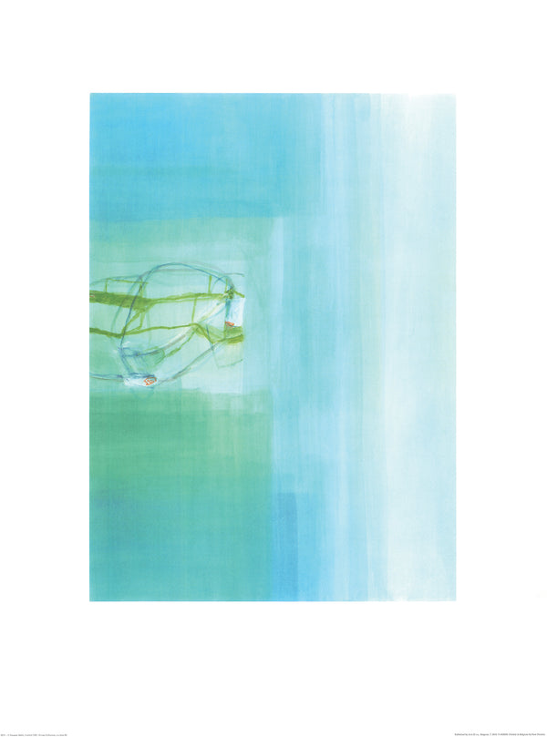 Untitled, 2003 (Blue) by Susanne Stähli - 24 X 32 Inches (Watercolour / Aquarelle)