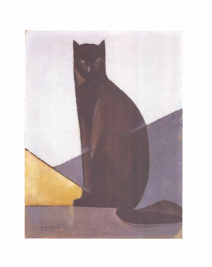 The Black Cat, 1921 by Marcel-Louis Baugniet - 20 X 24 Inches (Watercolour / Aquarelle)