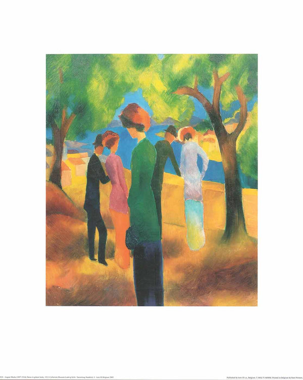 Lady in Green Jacket, 1913 by August Macke - 16 X 20 Inches (Art Print)