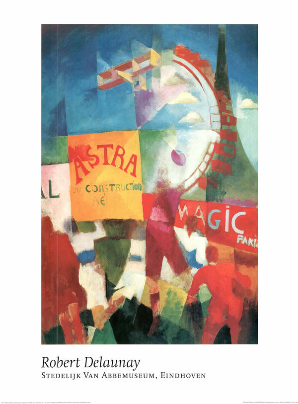 L'Equipe de Cardiff, 1913 by Robert Delaunay - 24 X 32 Inches (Offset Lithograph)