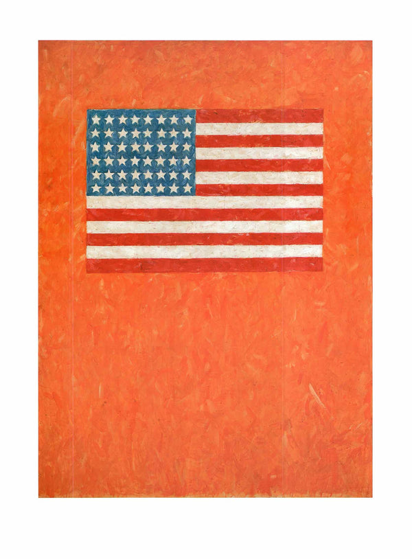 Flag on Orange Field, 1957 by Jasper Johns - 24 X 32 Inches (Offset Lithograph)
