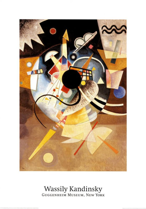 One Center, 1924 by Wassily Kandinsky - 28 X 40 Inches (Offset Lithograph)