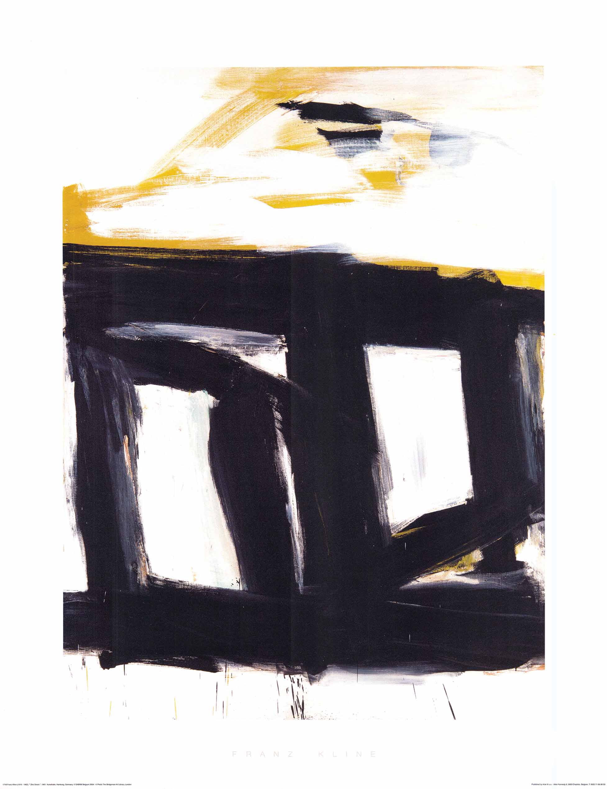 Zinc Doors, 1961 by Franz Kline - 28 X 36 Inches (Offset Lithograph ...