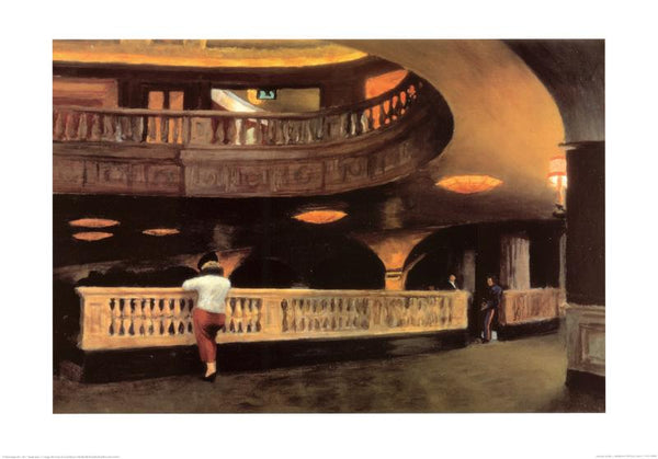 Sheridan Theatre, 1928 by Edward Hopper - 28 X 40 Inches (Offset Lithograph)