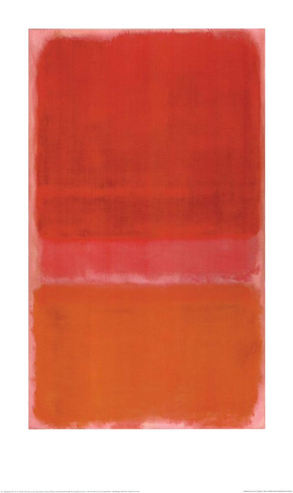 N° 37 (Red), 1956 by Mark Rothko - 24 X 40 Inches (Offset Lithograph ...