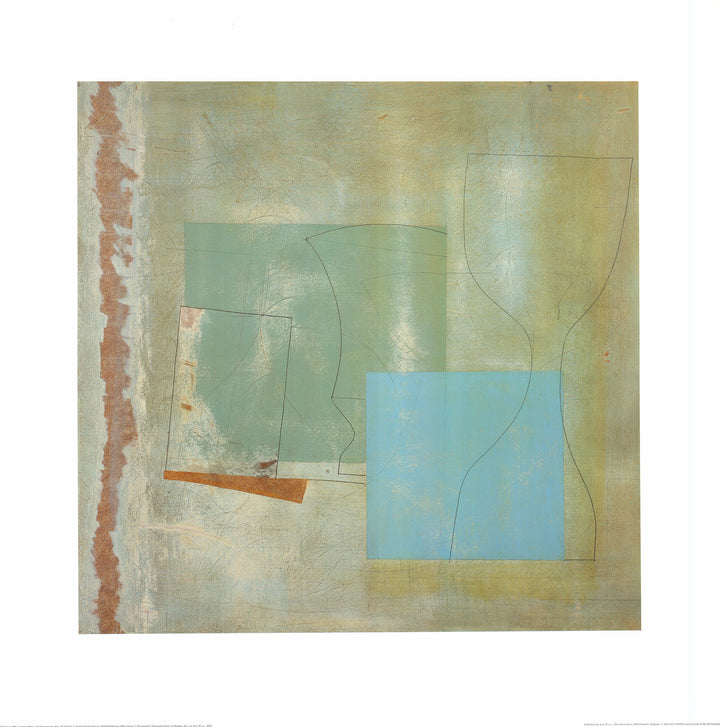 Green Goblet and Blue Square, June 1961 by Ben Nicholson - 27 X 27 Inches (Offset Lithograph)
