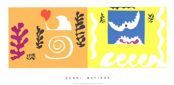 L'Oiseau et le Requin, 1947 by Henri Matisse - 20 X 40 Inches (Silkscreen / Sérigraphie)