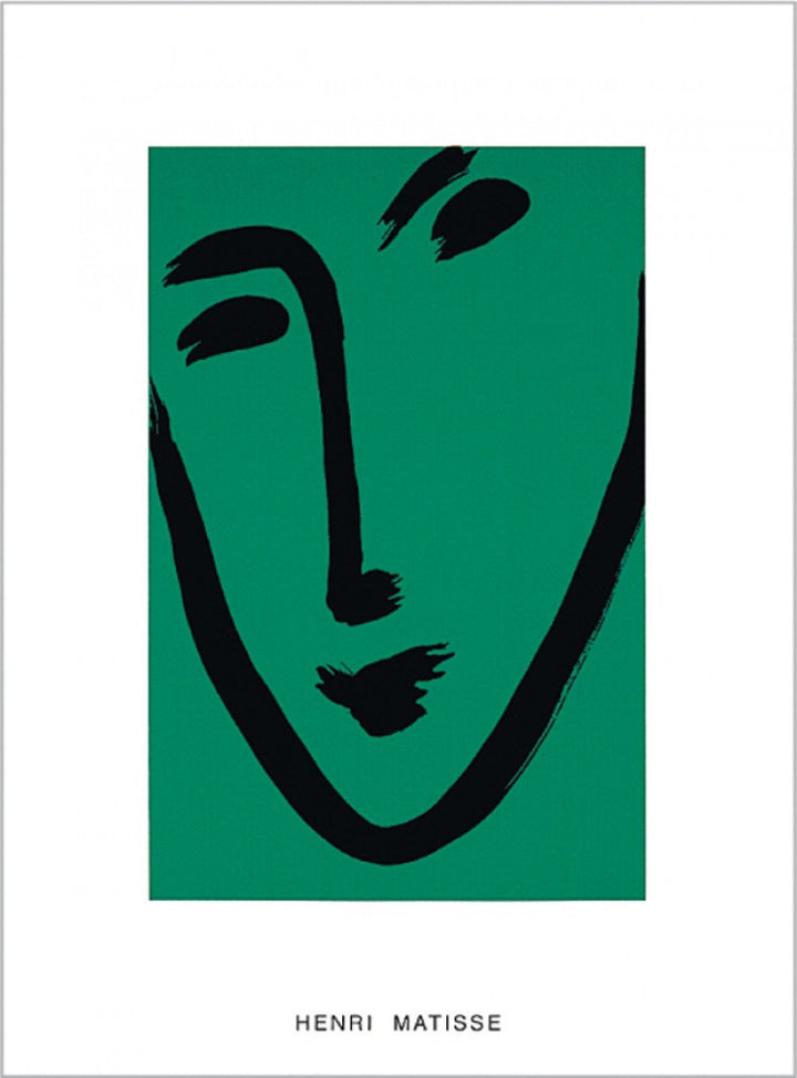 Visage sur Fond Vert, 1951 by Henri Matisse - 20 X 28 Inches (Silkscreen / Sérigraphie)