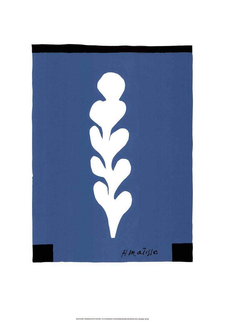 White Palm on Blue, 1947 by Henri Matisse - 20 X 28 Inches (Silkscreen / Sérigraphie)