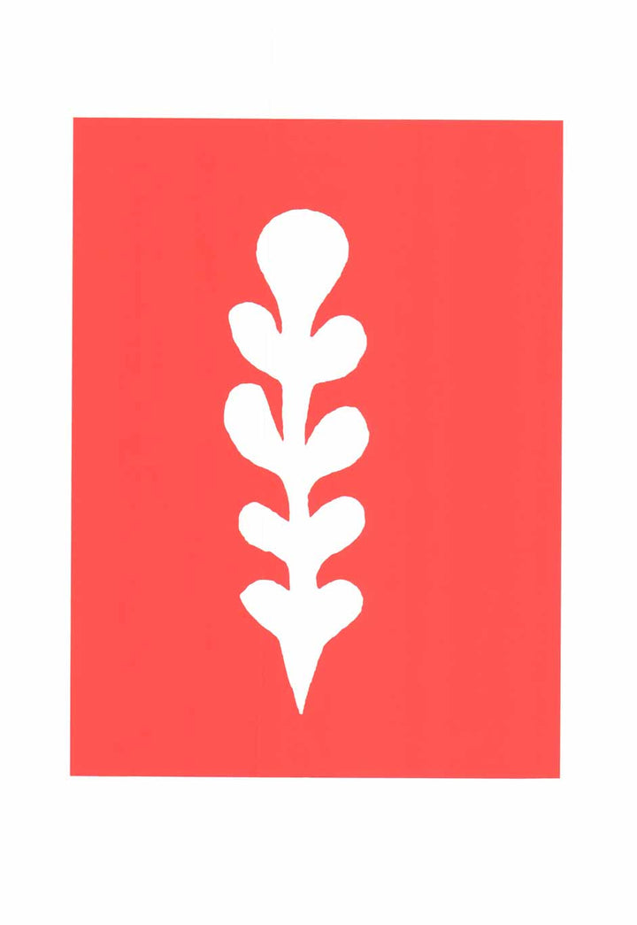White Palm on Red Background, 1947 by Henri Matisse - 20 X 28 Inches (Silkscreen / Sérigraphie)