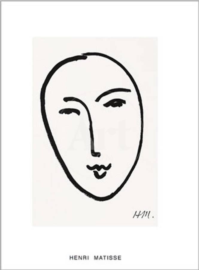 Masque, 1952 by Henri Matisse - 20 X 28 Inches (Silkscreen / Sérigraphie)