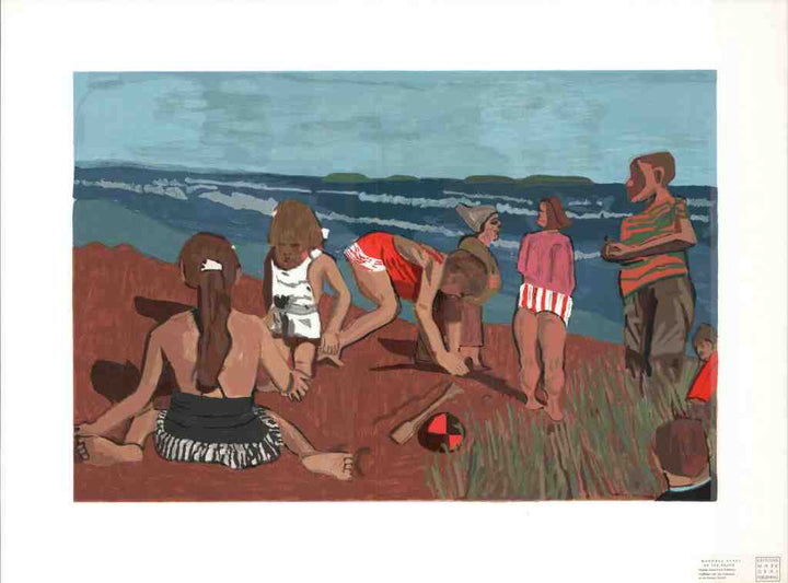 On the Beach by Maxwell Bates - 26 X 36 Inches (Silkscreen / Serigraph)