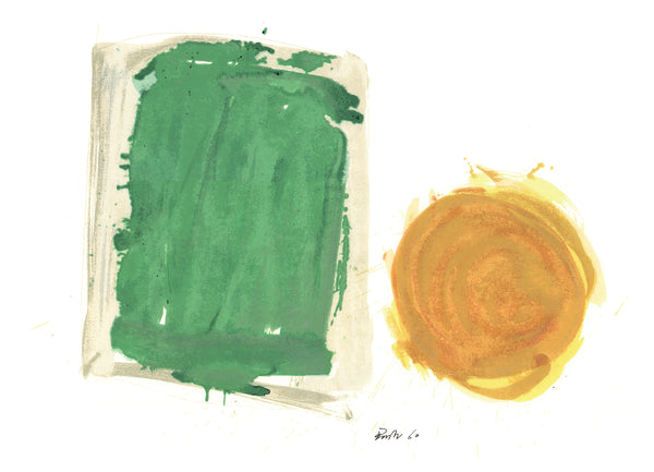 Greenfield and Sun, 1960 by Jack Bush - 26 X 36 Inches (Silkscreen / Serigraph Signed and dated)