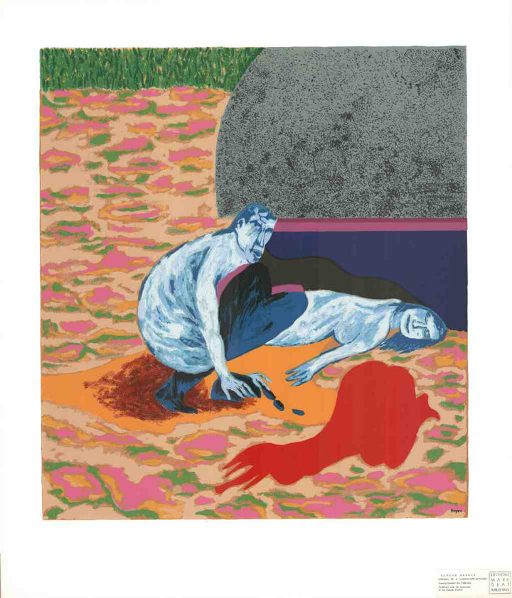 Lovers in a Landscape-Murder by Claude Breeze - 26 X 30 Inches (Silkscreen / Serigraph)