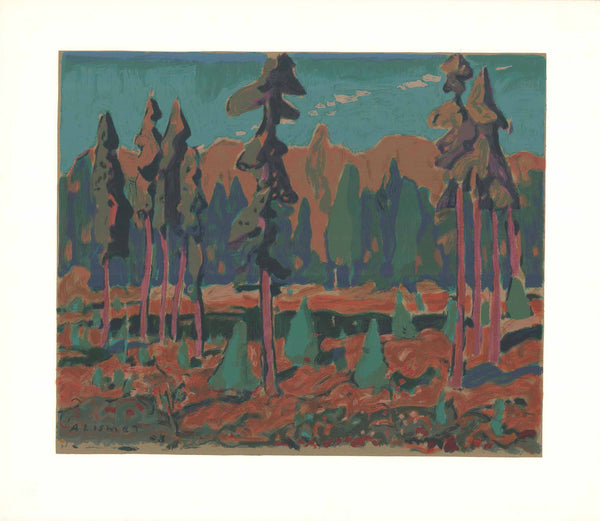 Lake in Woodland Setting by Arthur Lismer  - 26 X 30 Inches (Silkscreen / Serigraph)