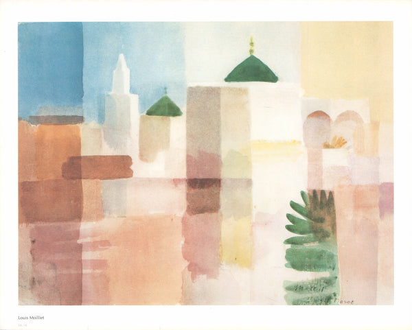 Mosques and Gardens, 1921 by Louis Moilliet 10 X 12 Inches (Art Print)