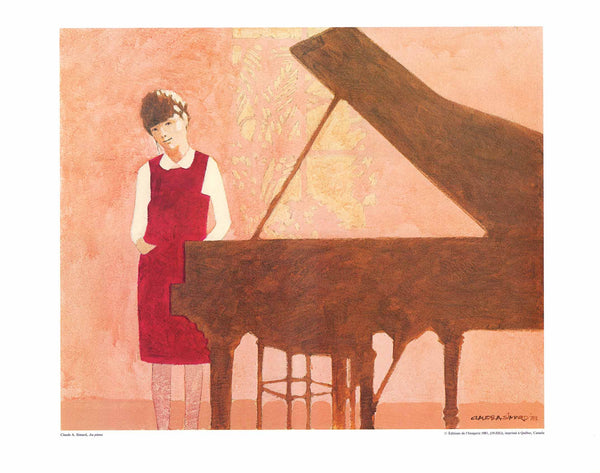 Au Piano, 1978 by Claude A. Simard - 24 X 30 Inches (Offset Lithograph)