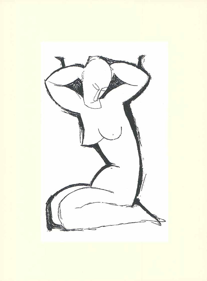 4 Drawings by Amedeo Modigliani - 12 X 16 Inches (Silkscreens / Sérigraphies)
