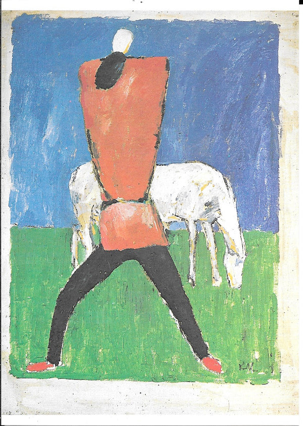 Man and Horse, 1935 by Casimir Malevich - 4 X 6 Inches (10 Postcards)