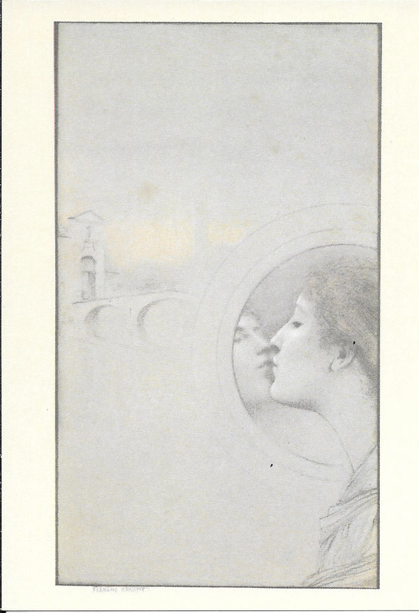 My Heart Cries for Days Gone By , 1889 by Khnopff - 4 X 6 Inches (10 Postcards)