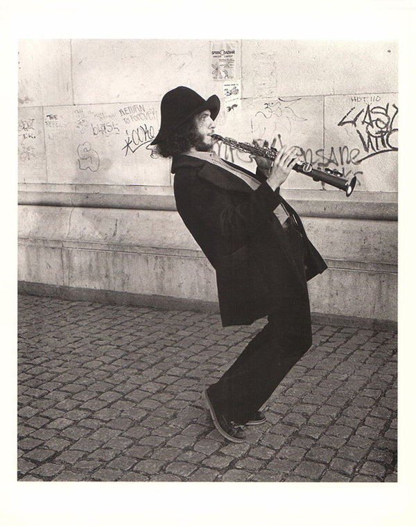 Saxophone Player, Washington Park, New York City by Victor Macarol - 10 X 12 Inches (Art Print)