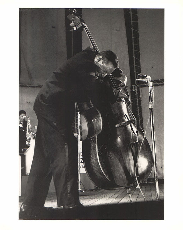 Aaron Bell of The Duke Ellington Group, New York's Randall's Island Jazz Festival, 1960 by Henri Dauman - 10 X 12 Inches (Art Print)