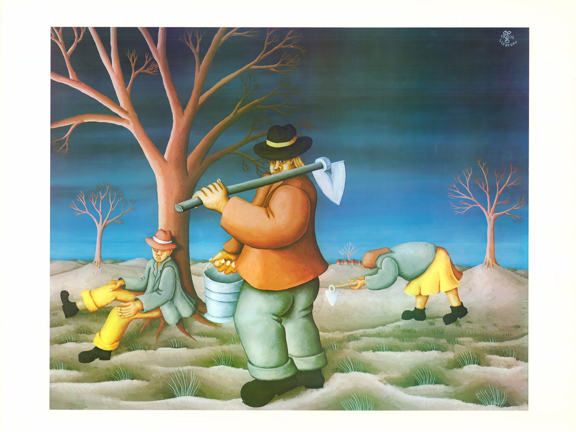 La Fin du Travail by Ivicevic Slobodan - 20 X 27 Inches (Offset Lithog ...