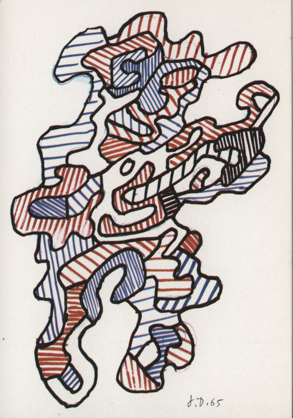 Joueur de Viole by Jean Dubuffet - 4 X 6 Inches (10 Postcards)