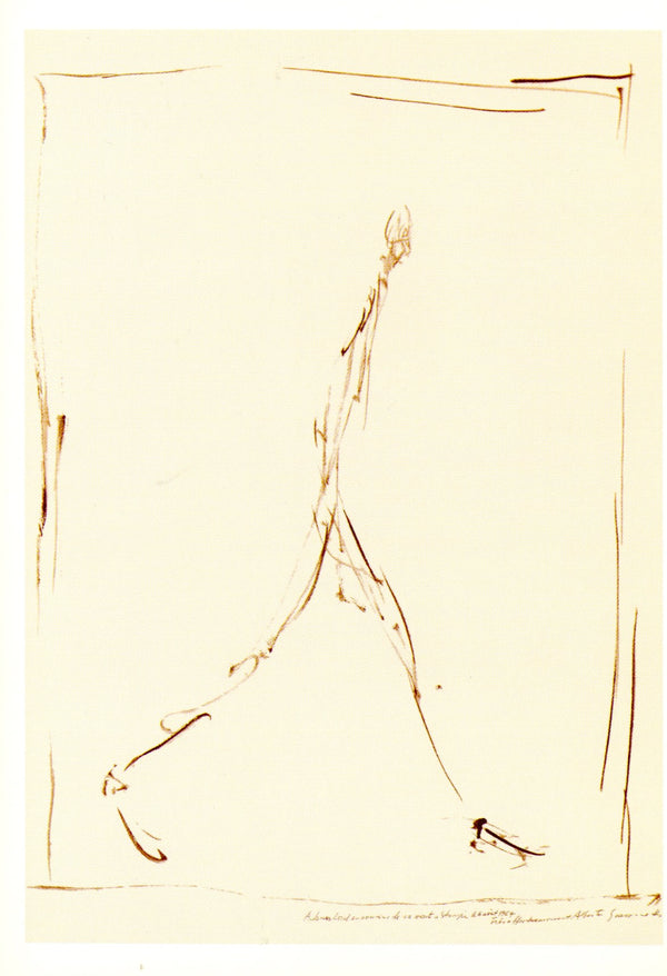 L'Homme qui Marche by Albert Giacometti - 4 X 6 Inches (10 Postcards)