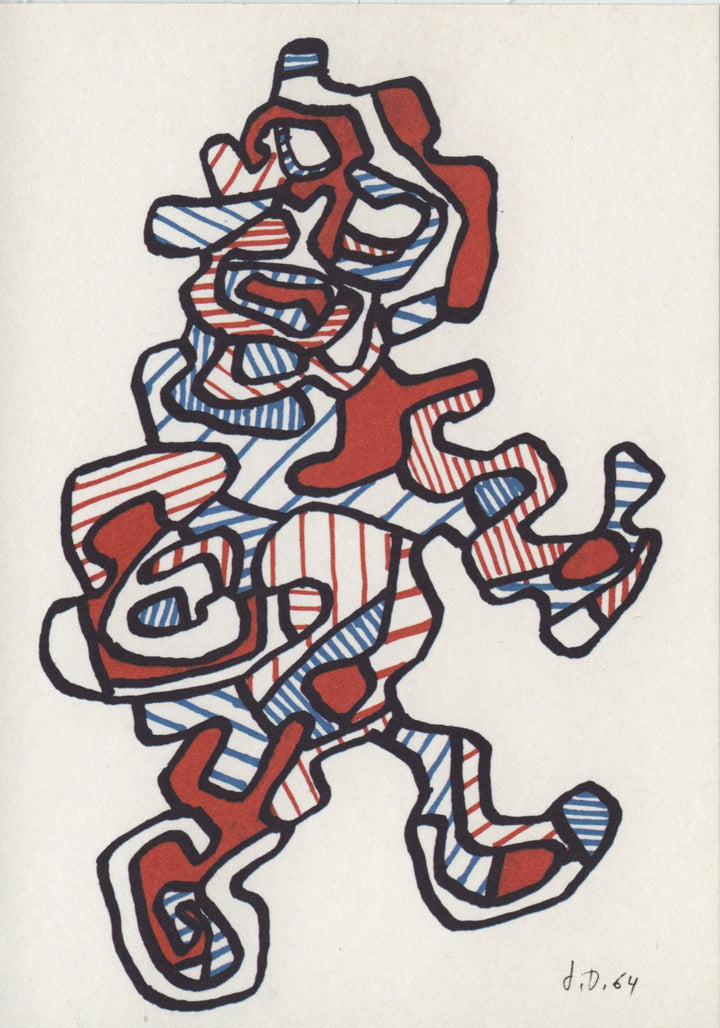 Personnage XXVI by Jean Dubuffet - 4 X 6 Inches (10 Postcards)